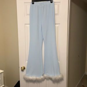 SHEIN Feather Trim Pants